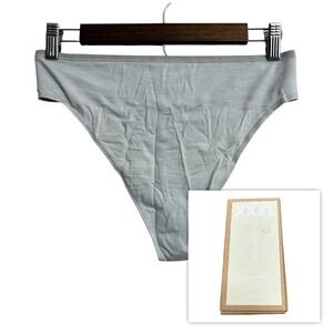 NIB Allbirds Trino thong panty womens XXXL peppercorn gray merino wool blend NWT